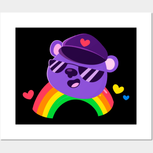 Gay Bear LGBTQ Pride Rainbow Equality Posters and Art